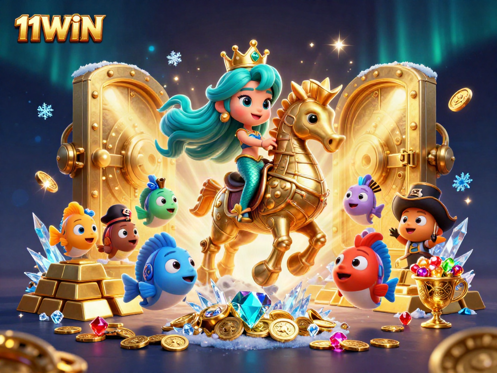 Experience the vibrant world of 11WIN with the enchanting mermaid princess and her treasure-filled adventure.