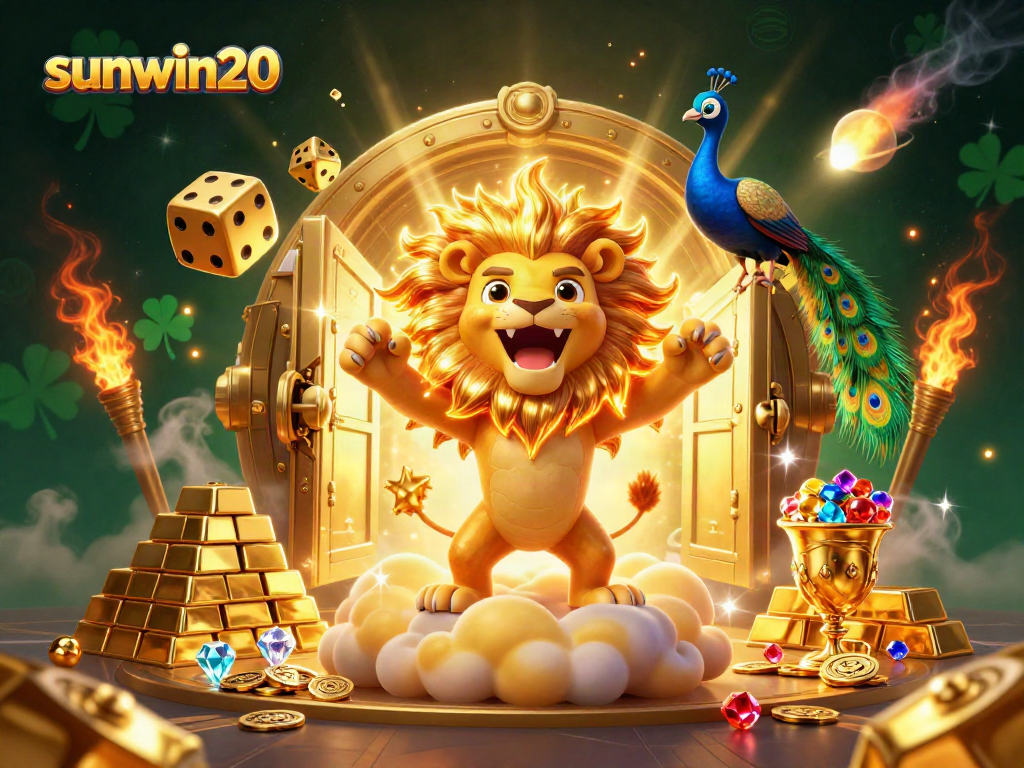 Experience thrilling wins with sunwin20, featuring the sun lion alongside rich casino treasures.