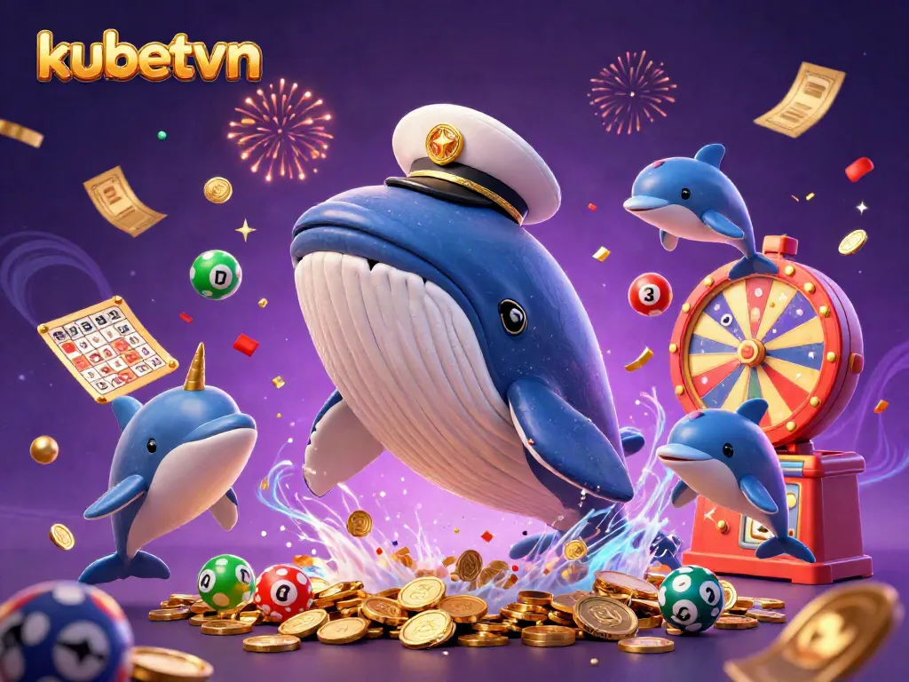 Engage with kubetvn's exciting online gambling world featuring playful characters and vibrant casino elements.